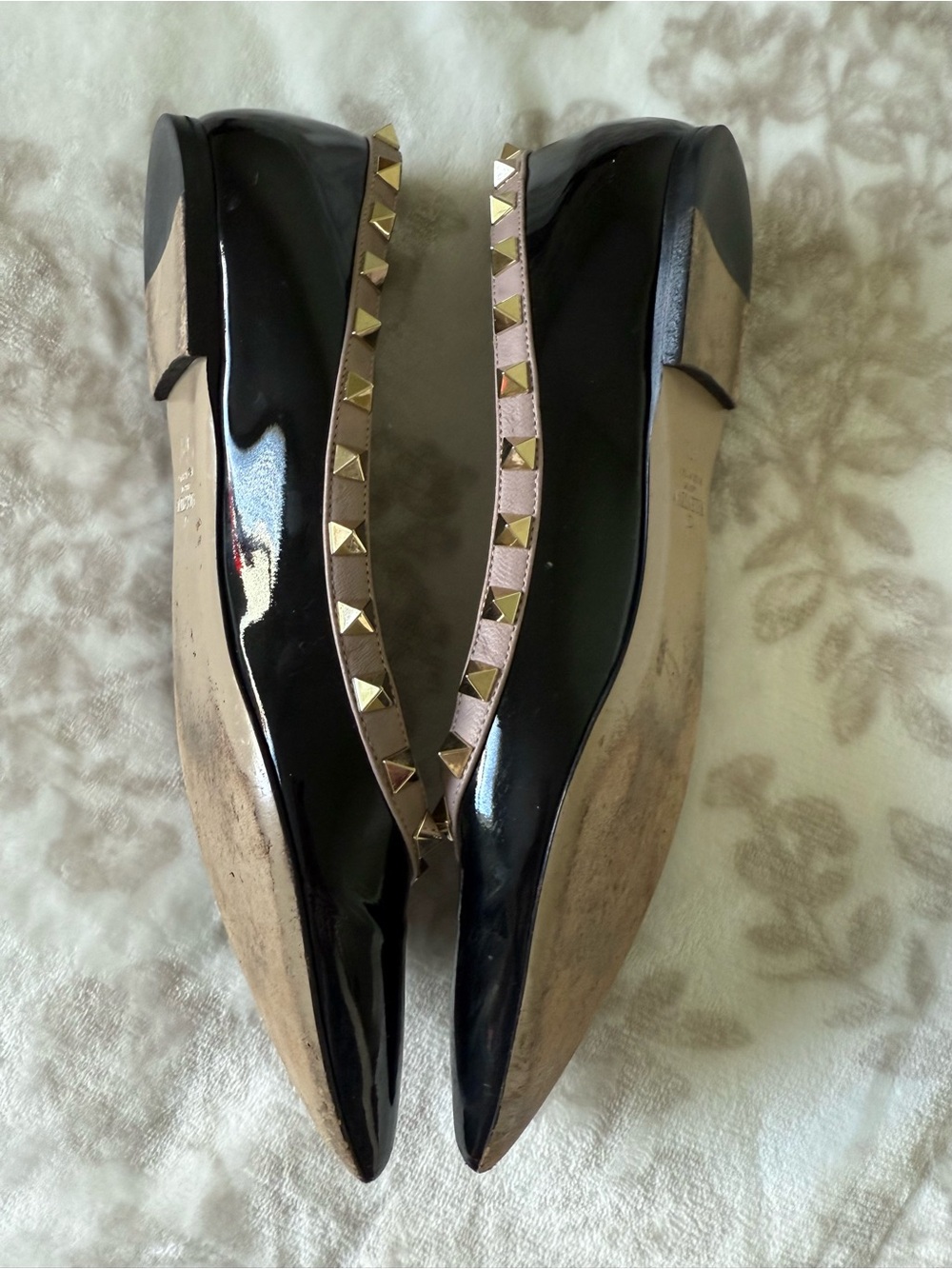 Valentino Rockstud Pointed Toe Ballet Flats - Picture 6 of 12